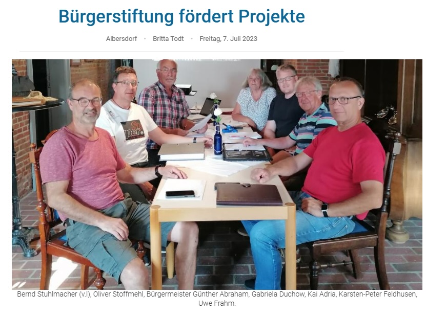 Foto der Mitglieder der Bürgerstiftung